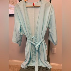 Josie women’s baby blue tie-waist robe | XS